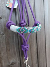 Load image into Gallery viewer, Cowgirl Roots™ Shasta Tribal Feather Star, Beaded Rope Horse Halter, with Lead Rope, Horse and Pony
