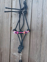 Load image into Gallery viewer, Broken Arrow Tribal Hand Beaded Rope Halter with Lead Rope For Horse and Pony

