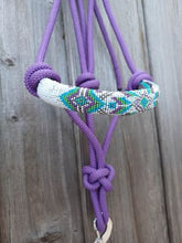 Load image into Gallery viewer, Cowgirl Roots™ Shasta Tribal Feather Star, Beaded Rope Horse Halter, with Lead Rope, Horse and Pony
