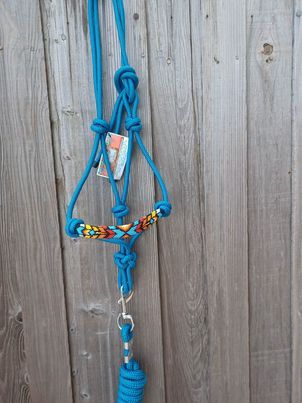 Feather Arrows Beaded Rope Horse and Pony Halters with Lead