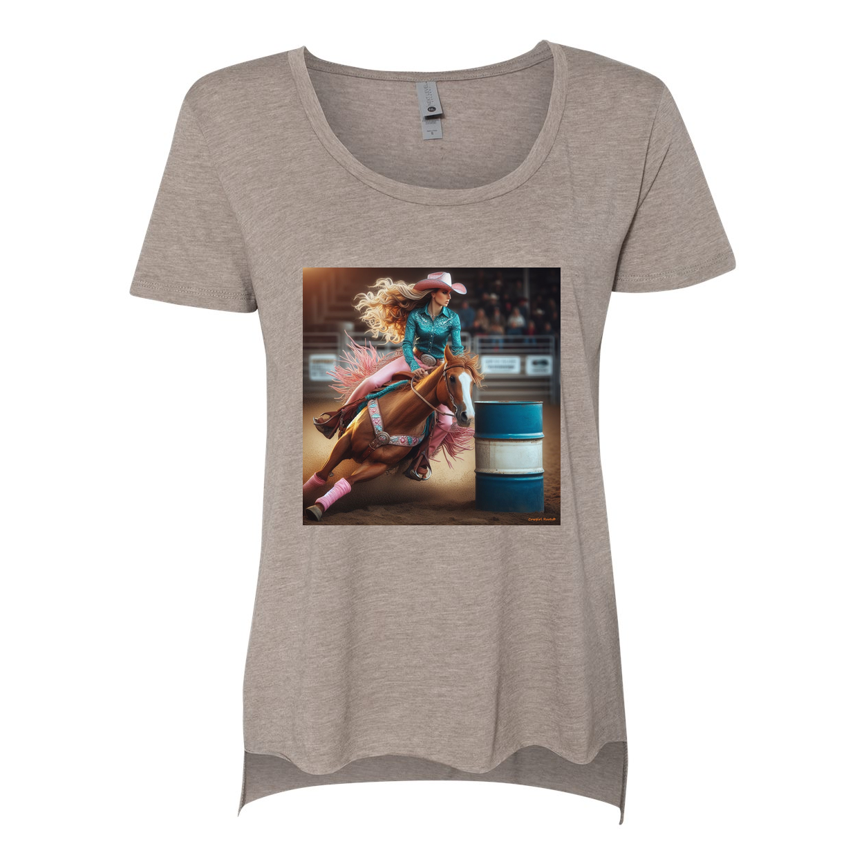 Turn N Burn Barrel Racer Scoop Neck T Shirts