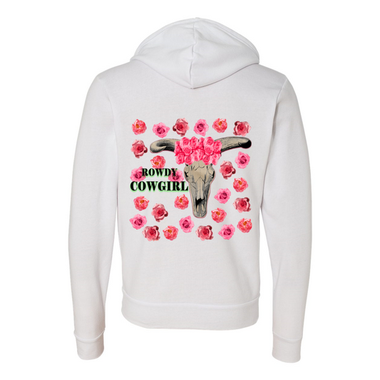 Cowgirl Roots™ Rowdy Cowgirl, Zip-Up Front Pocket Hooded Sweatshirts