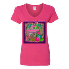 Load image into Gallery viewer, Desert Bronc Dreams V-Neck Cotton T-Shirts
