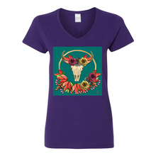 Load image into Gallery viewer, Steer Into Fall V-Neck Cotton T-Shirts
