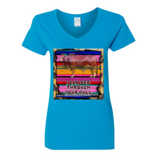 Load image into Gallery viewer, I Can See Through Your Bull V-Neck Cotton T-Shirts
