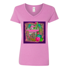 Load image into Gallery viewer, Desert Bronc Dreams V-Neck Cotton T-Shirts
