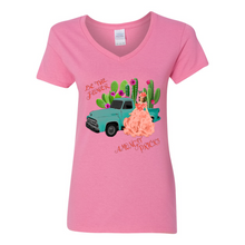 Load image into Gallery viewer, Be The Flower Amongst Prick&#39;s V-Neck Cotton T-Shirts
