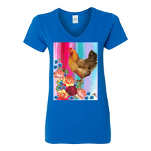 Load image into Gallery viewer, Rose&#39;s Hen V-Neck Cotton T-Shirts
