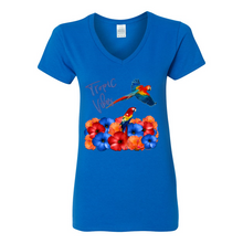 Load image into Gallery viewer, Tropic Vibes V-Neck Cotton T-Shirts

