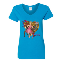 Load image into Gallery viewer, The Buck&#39; Queen V-Neck Cotton T-Shirts
