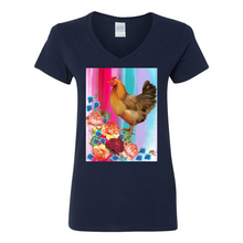 Load image into Gallery viewer, Rose&#39;s Hen V-Neck Cotton T-Shirts
