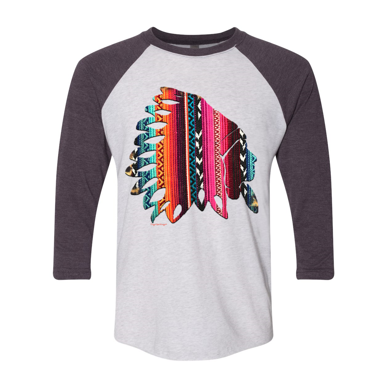 Cowgirl Roots™ The Chief, Serape and Leopard Print 3 4 T Shirt