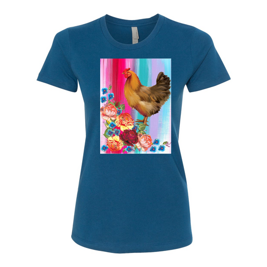 Cowgirl Roots™ Rose's Farm Hen Boyfriend T Shirts™