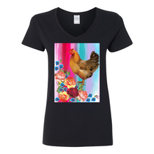 Load image into Gallery viewer, Rose&#39;s Hen V-Neck Cotton T-Shirts
