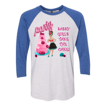 Load image into Gallery viewer, Sassy Girls take the cake 3/4 sleeve T shirts
