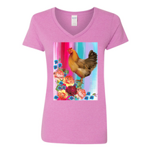 Load image into Gallery viewer, Rose&#39;s Hen V-Neck Cotton T-Shirts
