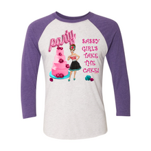 Load image into Gallery viewer, Sassy Girls take the cake 3/4 sleeve T shirts
