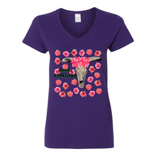Load image into Gallery viewer, Rowdy Cowgirl V-Neck Cotton T-Shirts
