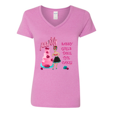 Load image into Gallery viewer, Sassy Girl&#39;s Take The Cake V-Neck Cotton T-Shirts
