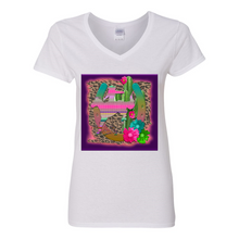 Load image into Gallery viewer, Desert Bronc Dreams V-Neck Cotton T-Shirts
