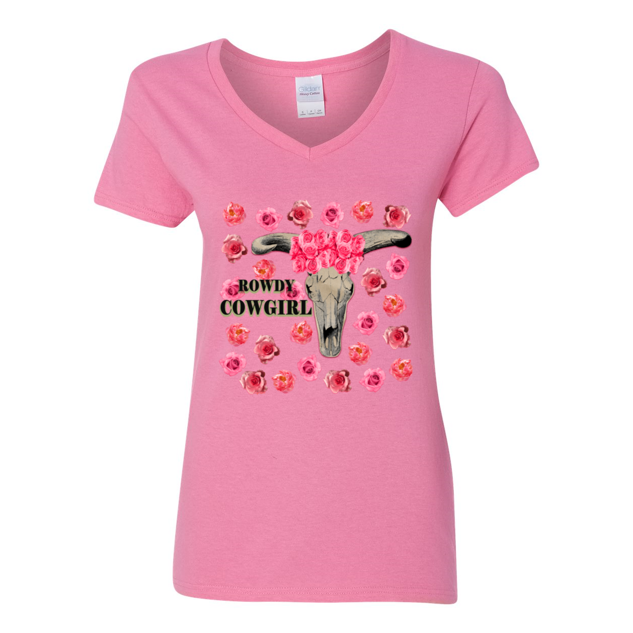 Cowgirl Roots™ Rowdy Cowgirl V-Neck T-Shirts