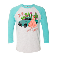Load image into Gallery viewer, Be The Flower Amongst Prick&#39;s 3/4 sleeve cotton T Shirts
