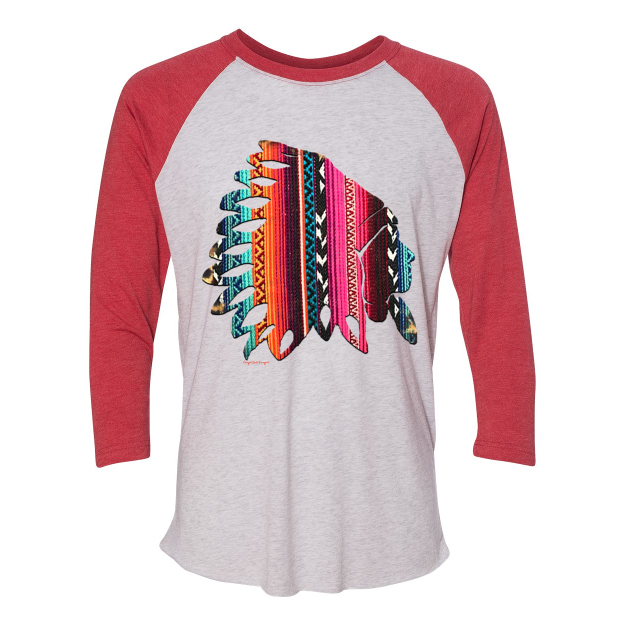 Cowgirl Roots™ The Chief, Serape and Leopard Print 3 4 T Shirt