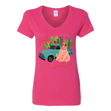 Load image into Gallery viewer, Be The Flower Amongst Prick&#39;s V-Neck Cotton T-Shirts
