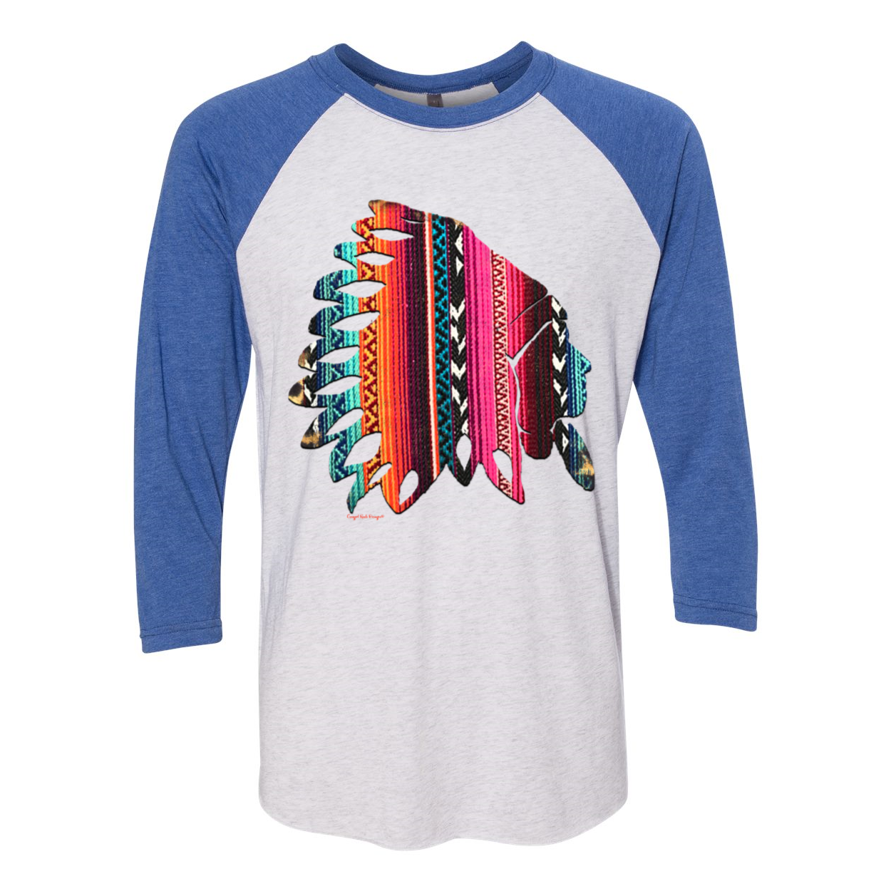 Cowgirl Roots™ The Chief, Serape and Leopard Print 3 4 T Shirt