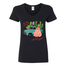 Load image into Gallery viewer, Be The Flower Amongst Prick&#39;s V-Neck Cotton T-Shirts
