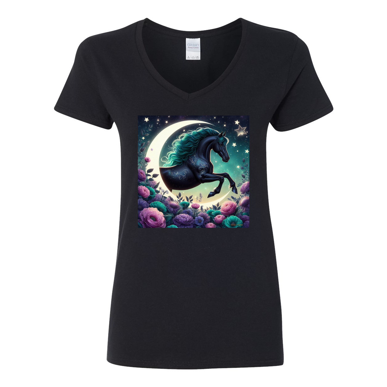 Dancing Filly V Neck T Shirts