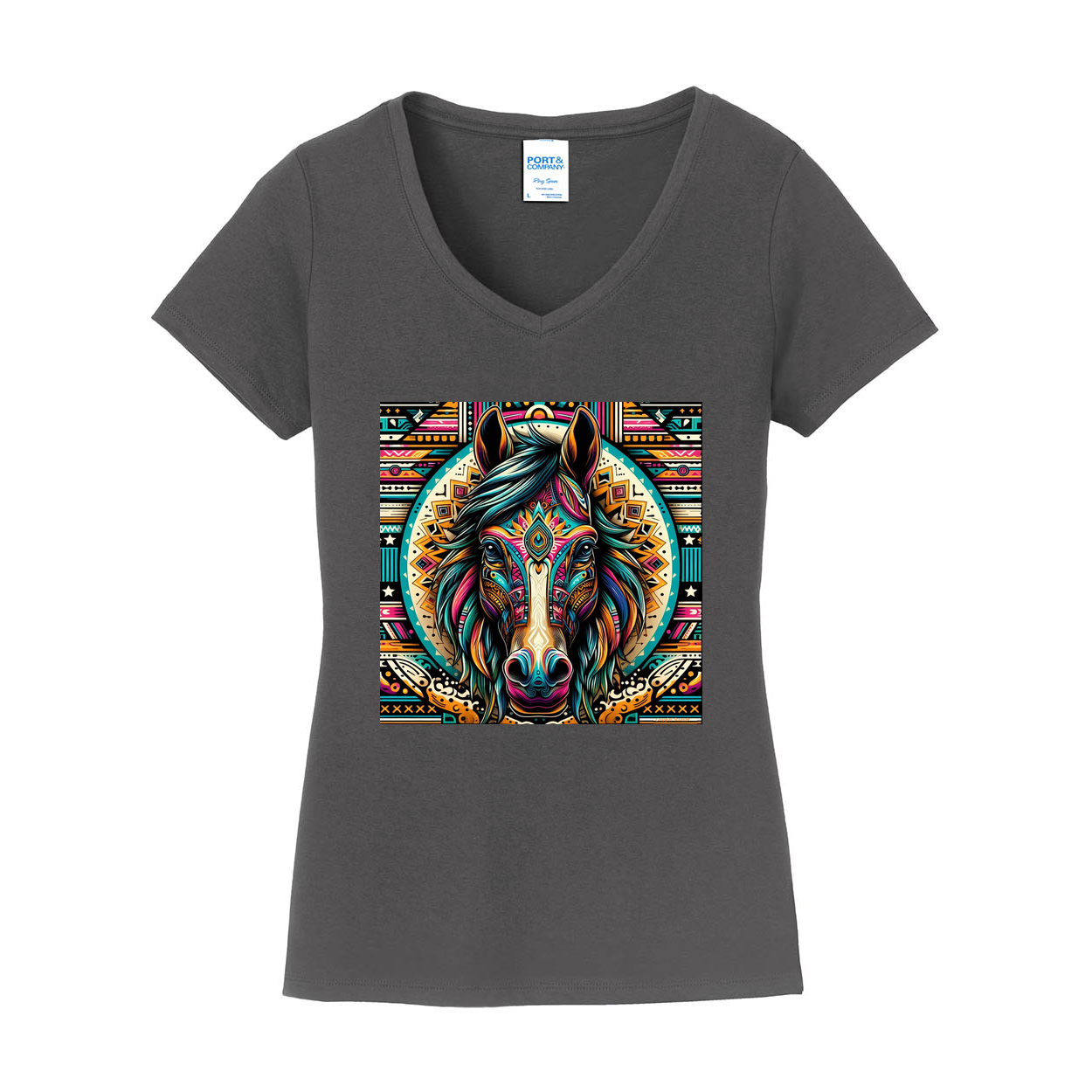 Dusty! Tribal Horse V Neck T Shirts