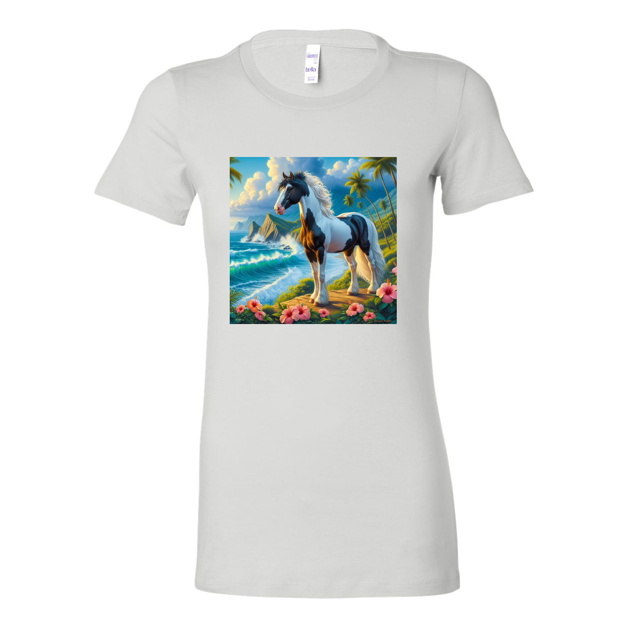 Tropical Black and White Paint Favorite T Shirts