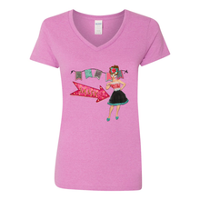 Load image into Gallery viewer, Sassy Girl V-Neck Cotton T-Shirts
