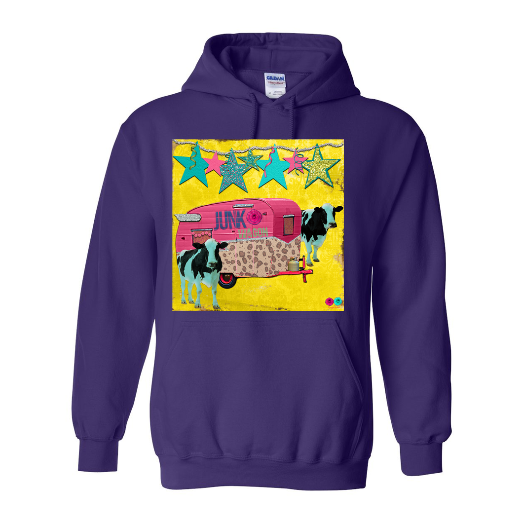 Moo Junk Pull Over Front Pocket Hoodies