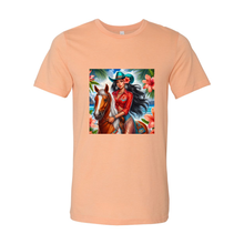 Load image into Gallery viewer, Hawaiian Cowgirl on Horse T Shirts
