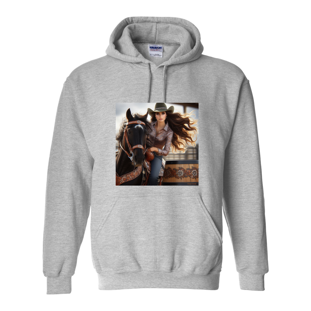 Rodeo Barrel Racer Pull Over Front Pocket Hoodies