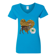 Load image into Gallery viewer, Classy Buck Heavy Cotton Women&#39;s V-Neck T-Shirt
