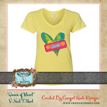 Load image into Gallery viewer, The Queen V Neck Cotton T Shirts

