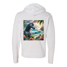 Load image into Gallery viewer, Tropical Grey Stallion Zip-Up Front Pocket Hooded Sweatshirts
