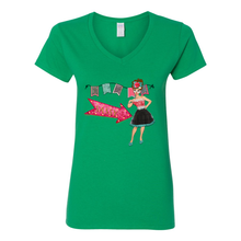 Load image into Gallery viewer, Sassy Girl V-Neck Cotton T-Shirts
