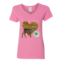 Load image into Gallery viewer, Classy Buck Heavy Cotton Women&#39;s V-Neck T-Shirt

