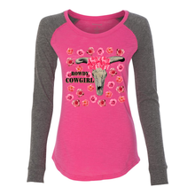 Load image into Gallery viewer, Rowdy Cowgirl Patch Elbow Long Sleeve T Shirts
