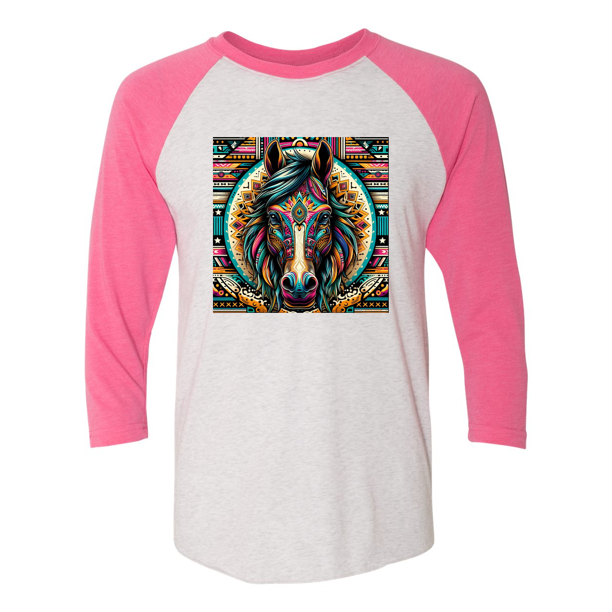 Tribal Horse Dusty! 3 4 Sleeve Raglan T Shirts