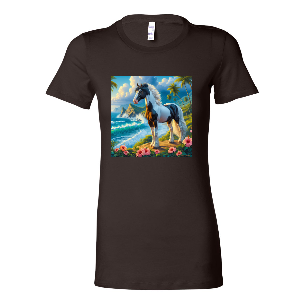 Tropical Black and White Paint Favorite T Shirts