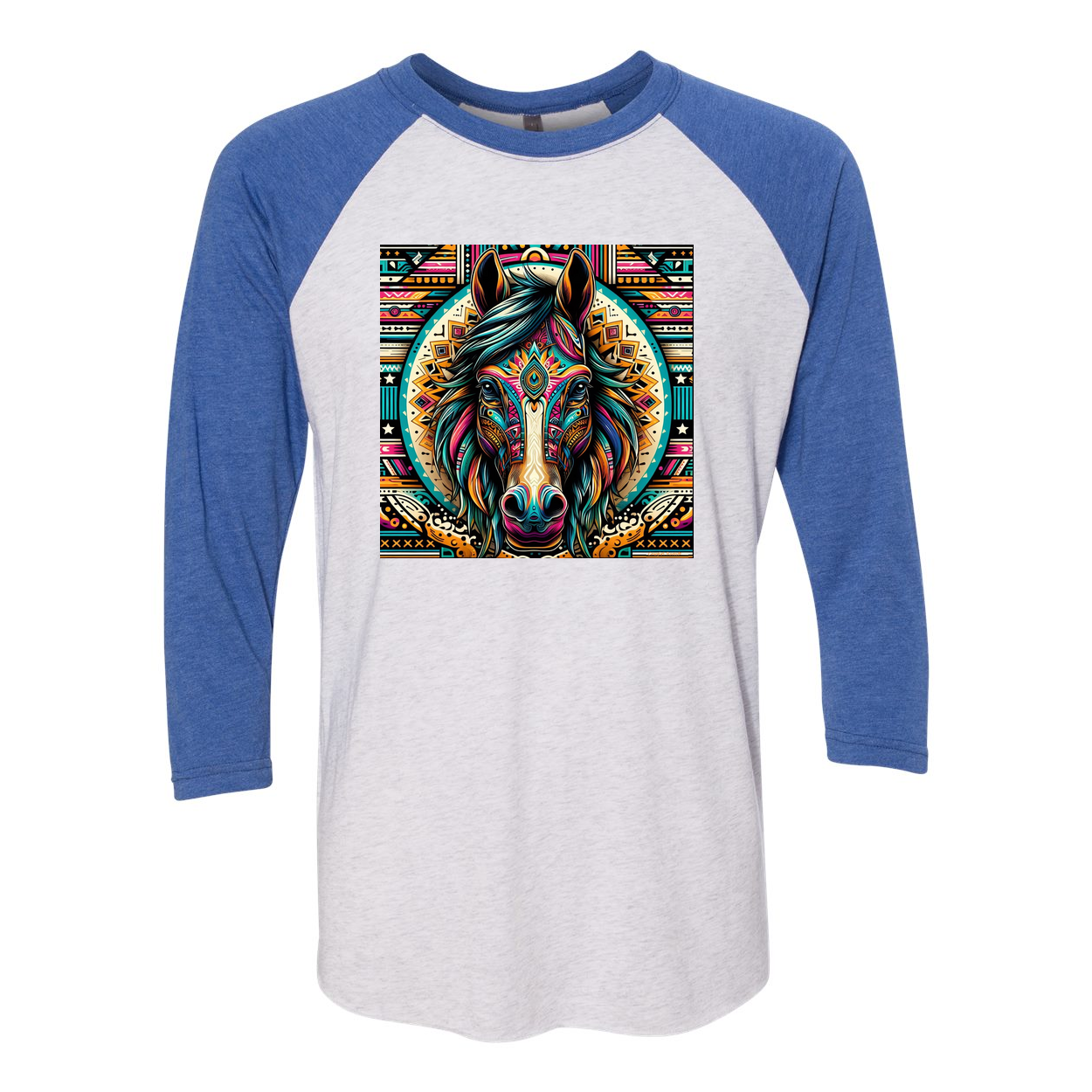 Tribal Horse Dusty! 3 4 Sleeve Raglan T Shirts