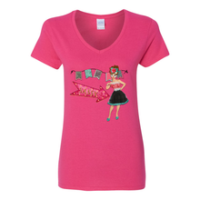 Load image into Gallery viewer, Sassy Girl V-Neck Cotton T-Shirts
