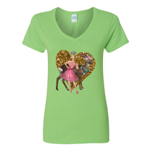 Load image into Gallery viewer, Buck&#39;n Queen V-Neck Cotton T-Shirts
