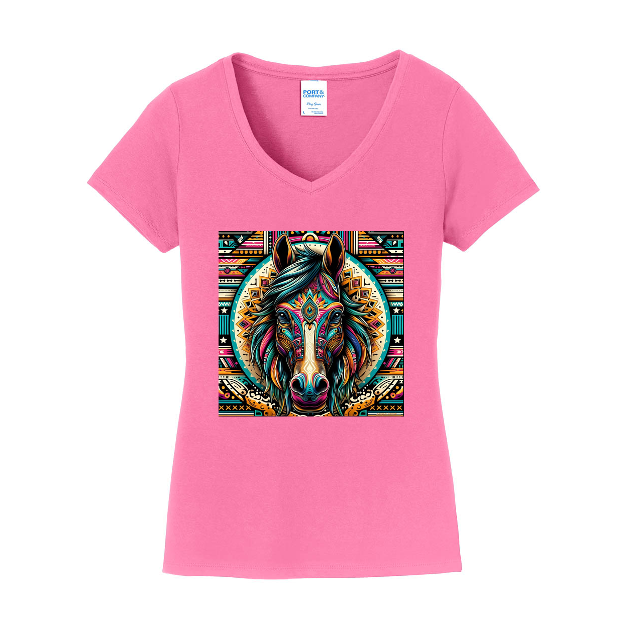 Dusty! Tribal Horse V Neck T Shirts