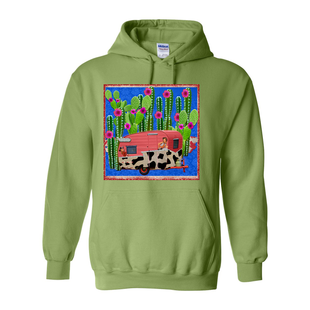 Cactus Cowgirl Pull Over Front Pocket Hoodies